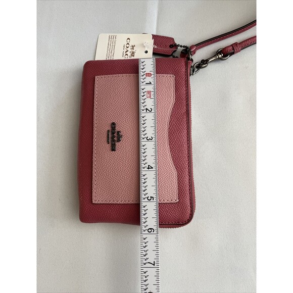 COACH Wristlet Women’s‎ small F57928 Color Block Rouge/Multi NWT - Picture 9 of 12
